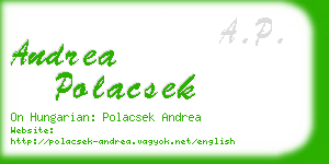 andrea polacsek business card